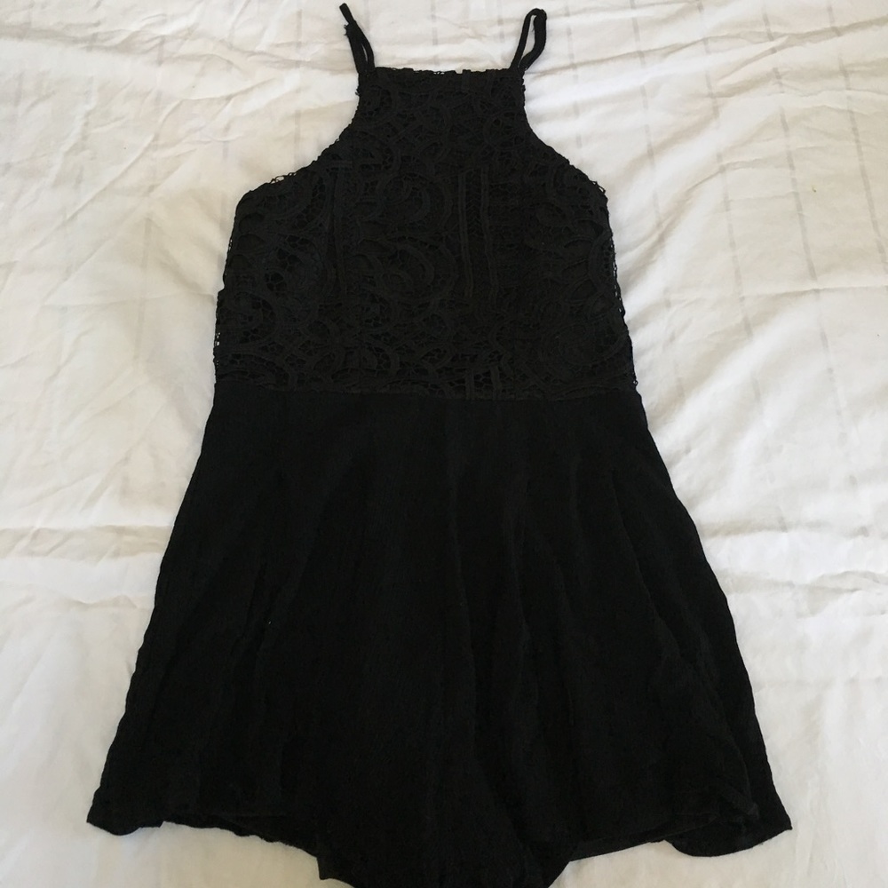 Black lace romper